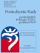 Posiedzenie Rady Osiedla - plakat