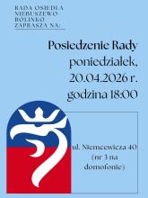 Posiedzenie Rady Osiedla - plakat