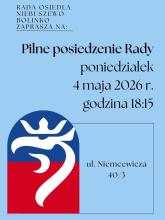 Posiedzenie Rady Osiedla - plakat