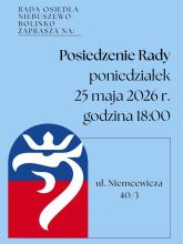 Posiedzenie Rady Osiedla - plakat